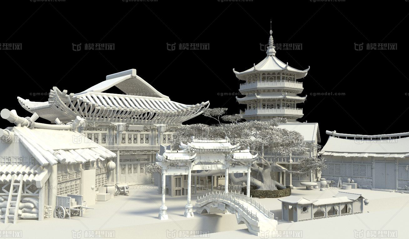 ypj怪獸作品_場景古代場景_cg模型網