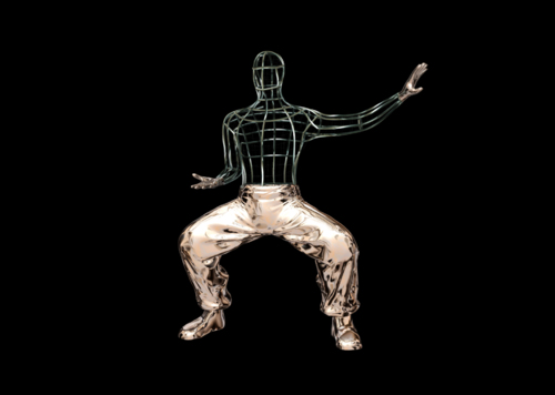 铁丝人 写实  功夫 武术家