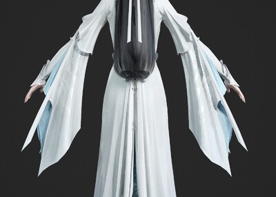 PBR 汉服美女模型-女人模型库-3ds Max(.max)模型下载-cg模型网