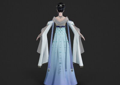 PBR 汉服美女模型-女人模型库-3ds Max(.max)模型下载-cg模型网