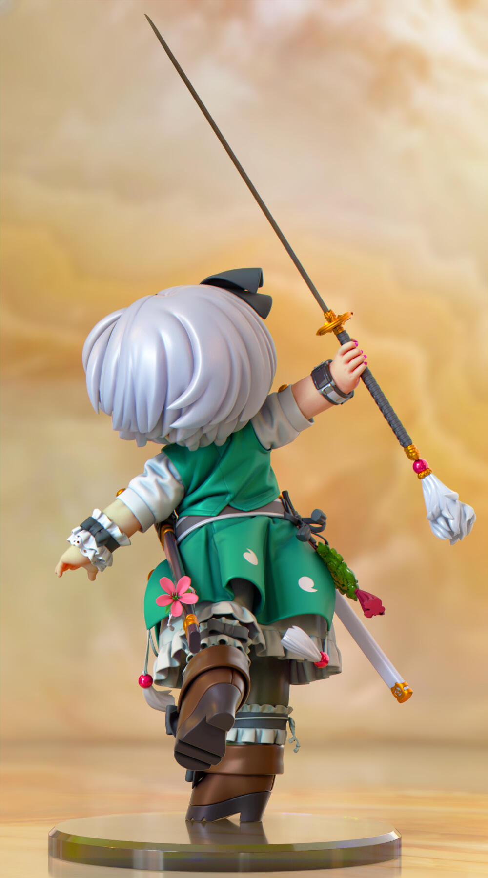 东方妖梦手办原型设计