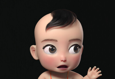 卡通婴儿带绑定男婴福娃