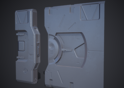 pbr 科幻舱门 太空舱 时空穿梭门 科幻未来 硬表面 外太空 外星人