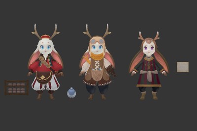 卡通 可爱 呆萌 兔子人