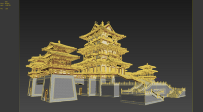 古建筑城楼模型-历史建筑模型库-3ds Max(.max)模型下载-cg模型网