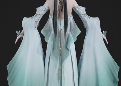 PBR 汉服美女模型-女人模型库-3ds Max(.max)模型下载-cg模型网