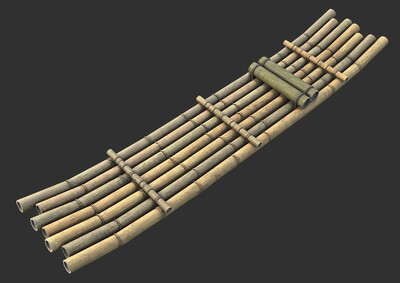 pbr次世代 竹筏 竹排 木筏 小船 渔船 小舟 木筏 木船 打渔船 破船 水