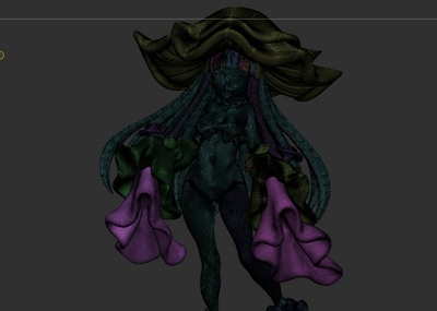 蕈人 蘑菇娘 魔物娘 手办gk文件 3d打印文件 已拆件