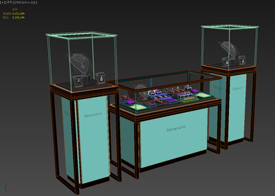 珠宝展柜 玻璃展柜 奢侈品展柜 珠宝 首饰 蒂芙尼 项链 戒指