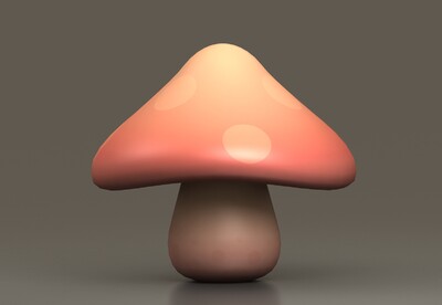 卡通蘑菇 菌类模型-水果蔬菜模型库-Maya(.ma/.mb)模型下载-cg模型网