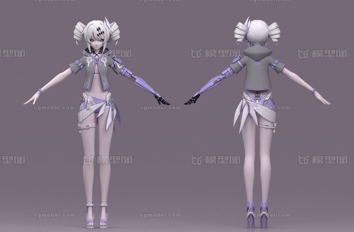 机械革命 半机械少女 动漫 机械女战士 科幻风 少女战士