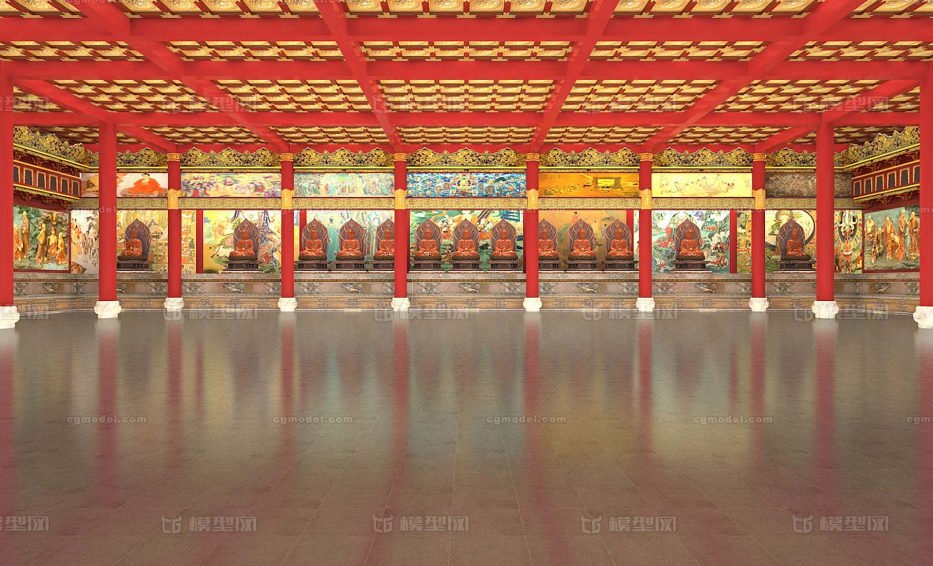 古寺 古建寺院 佛教寺庙 少林寺 古建庙宇 道观寺庙 模型-现代场景模型库-3ds Max(.max)模型下载-cg模型网