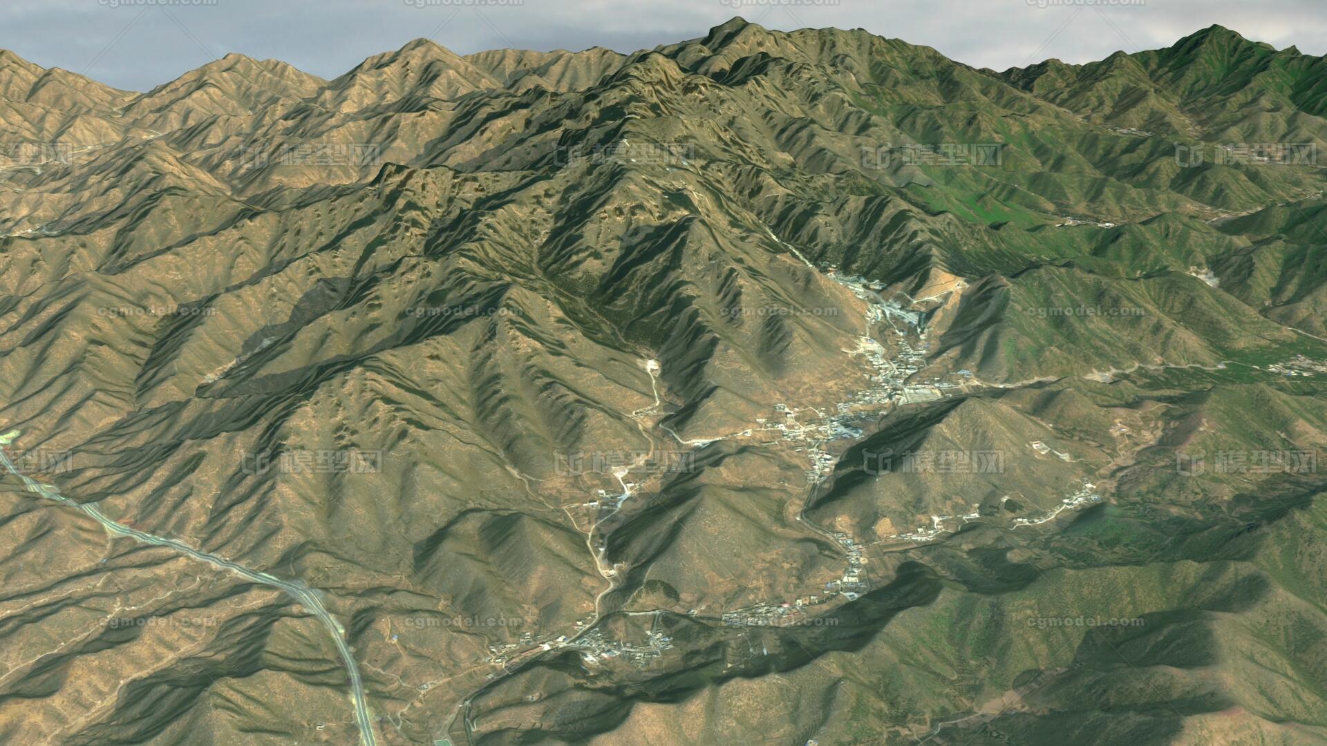 狼牙山3d模型 狼牙山山脉地形 狼牙山旅游规划 河北省保定市狼牙山