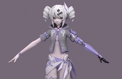 机械革命 半机械少女 动漫 机械女战士 科幻风 少女战士