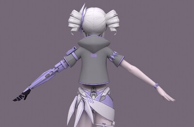 机械革命 半机械少女 动漫 机械女战士 科幻风 少女战士