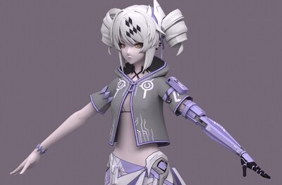 机械革命 半机械少女 动漫 机械女战士 科幻风 少女战士