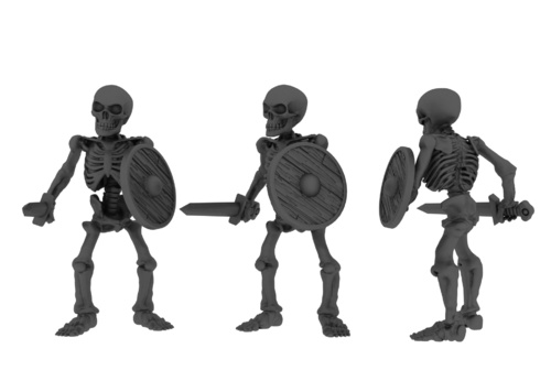 骷髅 骷髅士兵 骷髅战士 骨骼 人体骨骼 盾牌 剑 骷髅人