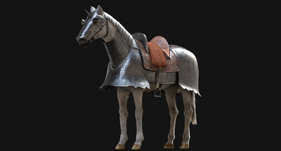 装甲的战士马 战马 盔甲马 宝马 马匹 骏马 写实马 千里马 古代马