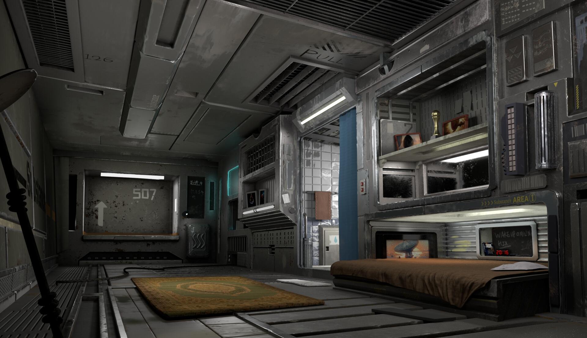 科幻写实休息仓_hahaaaa123作品_场景/空间/建筑_cg模型网