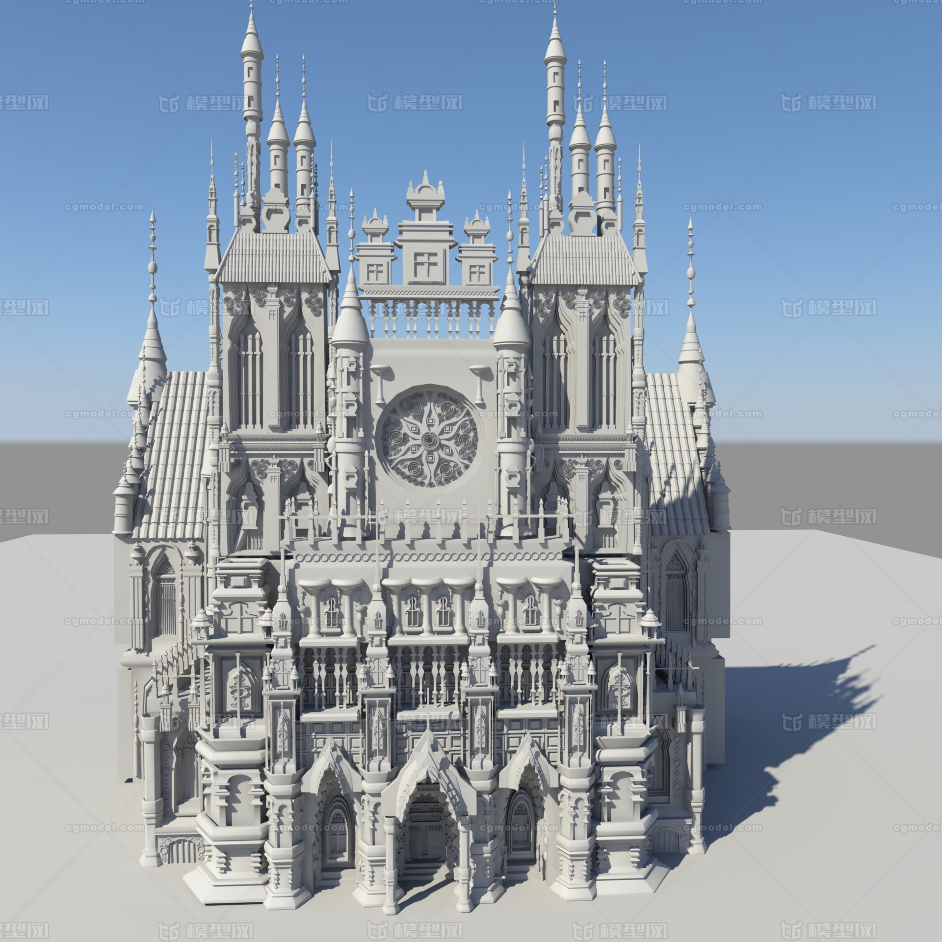 精美教堂 教堂模型-历史建筑模型库-Maya(.ma/.mb)模型下载-cg模型网