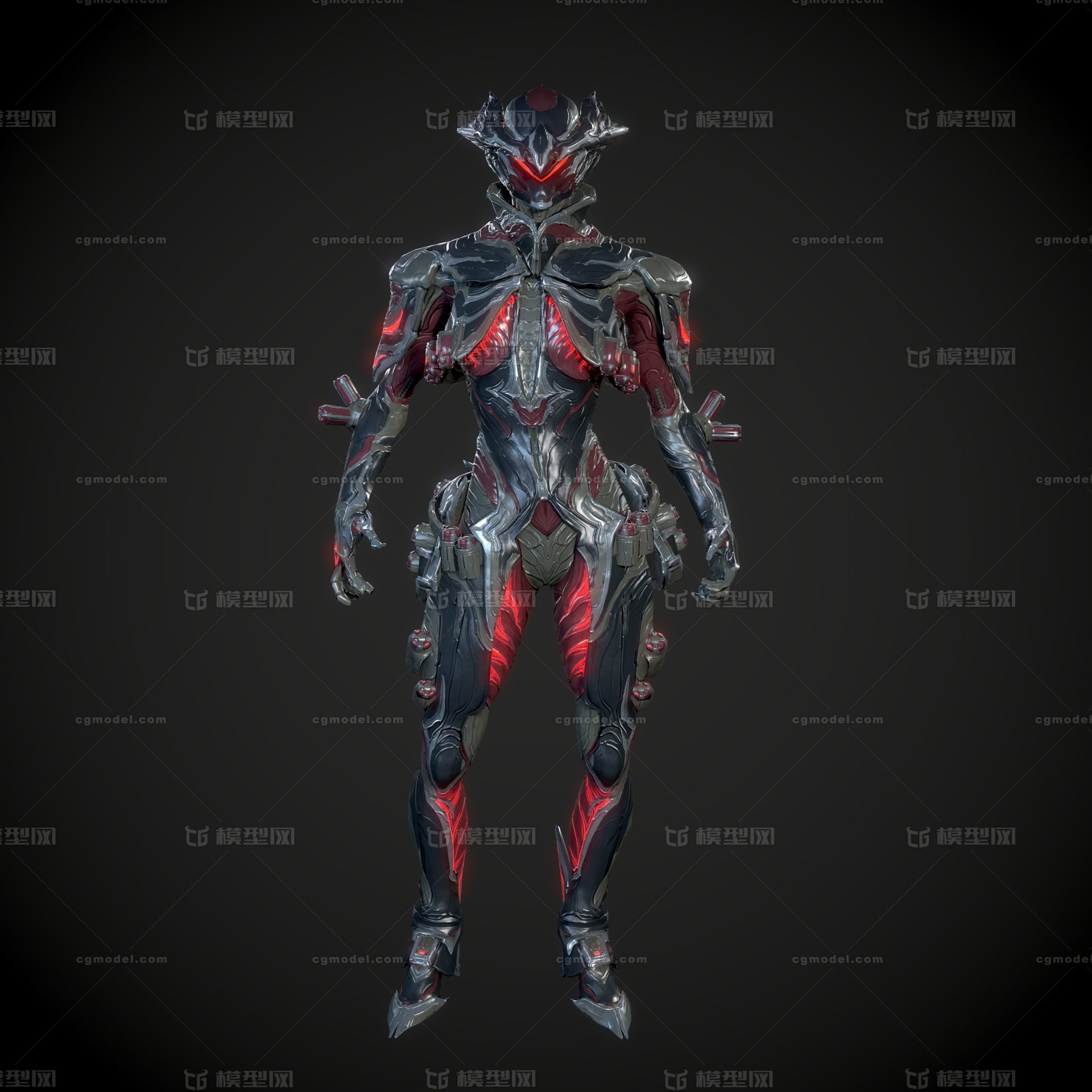 bpr材质女外星人 未来人类 人形科幻怪物 机器人 战士