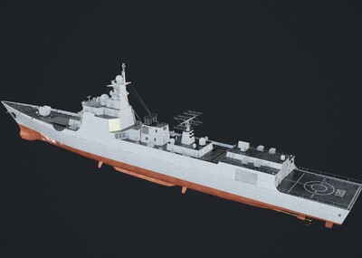 pbr 帶綁定 052d型導彈驅逐艦 中國海軍 中華神盾 盾艦 120成都艦