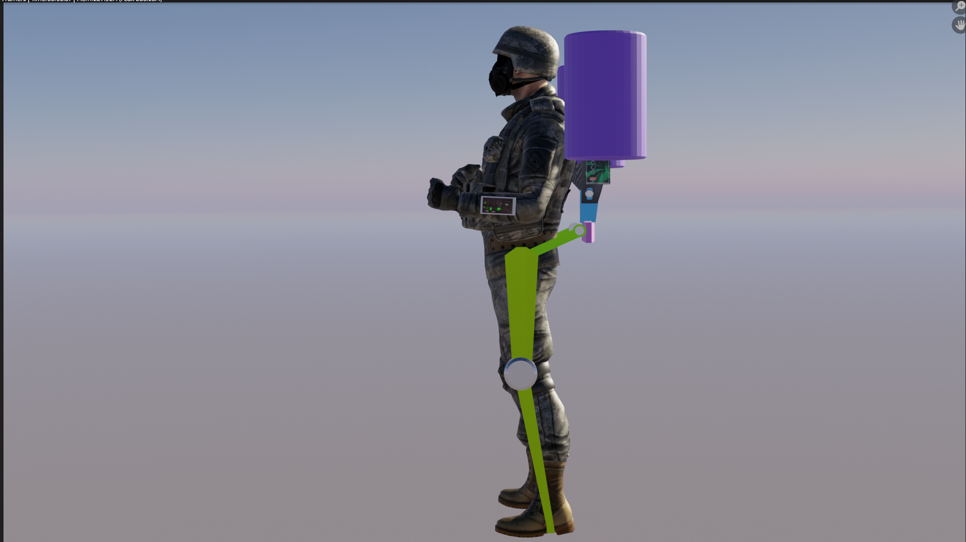 单兵外骨骼飞行系统概念图