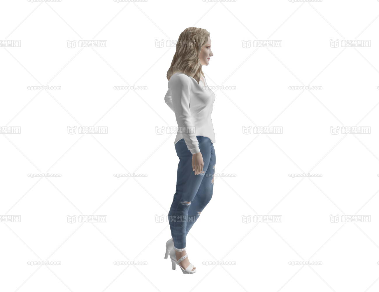 白人女性 欧洲大胸美女金发美女西方人短裙超短裙女助理写实人体 Cg模型网 Cgmodel 三维设计师交流互动平台 专注多品类3d模型下载 原创作品分享 软件学习