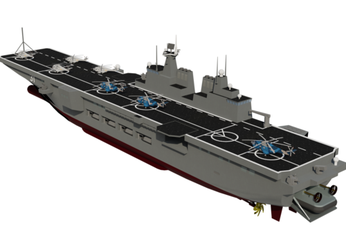 075型两栖攻击舰 075军舰 中国海军075两栖攻击舰 3模型-军舰模型库