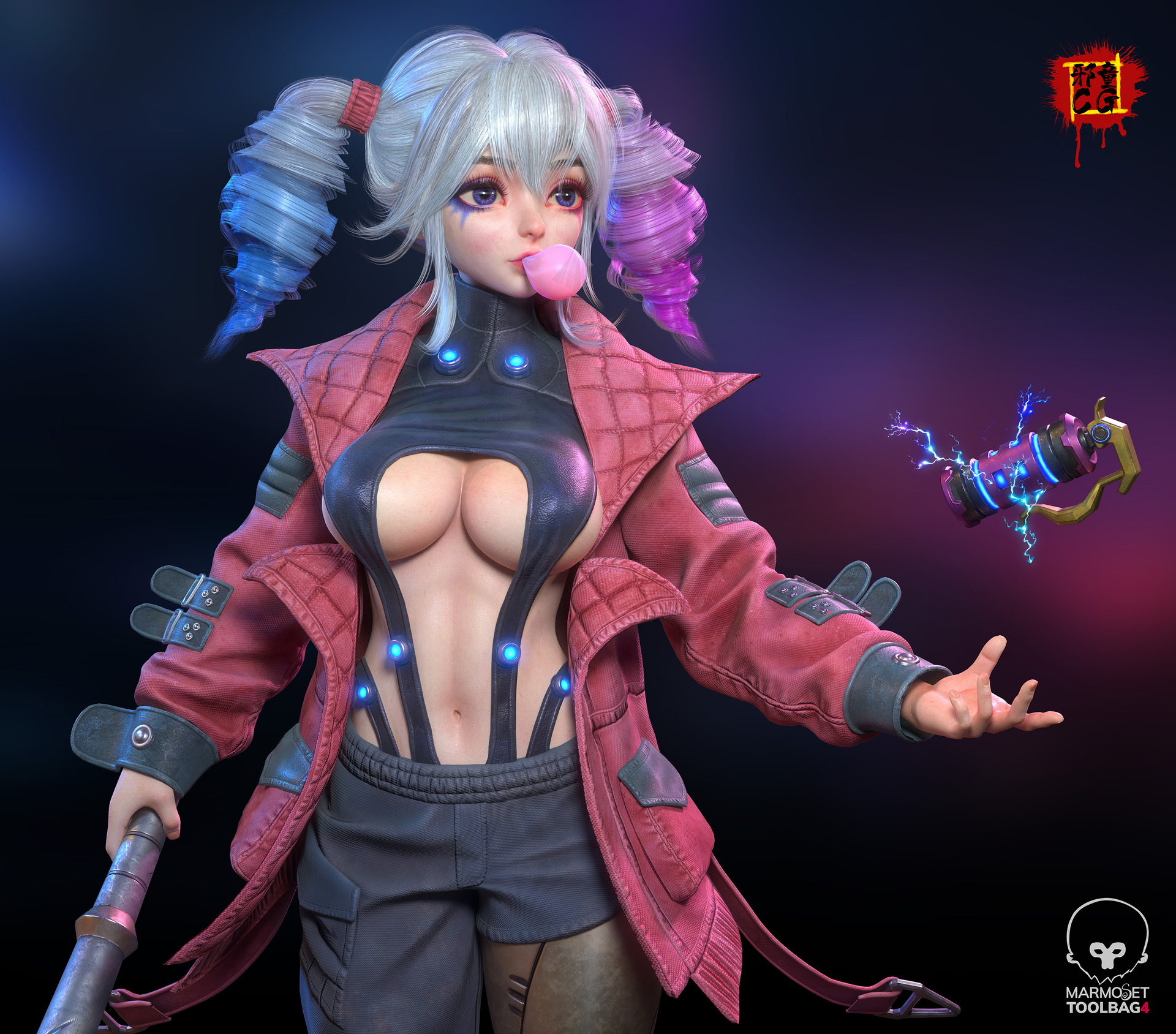 朋克女孩_卍奋卐作品_角色/人物/生物_cg模型网