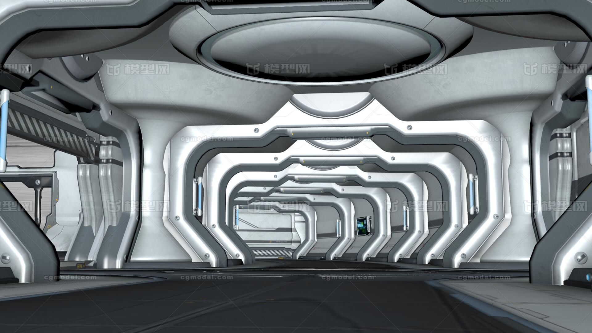 科技隧道 太空舱模型-宇宙飞船模型库-3ds Max(.max)模型下载-cg模型网