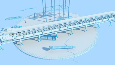刮板机 煤矿刮板机模型-公共设施模型库-3ds Max(.max)模型下载-cg模型网