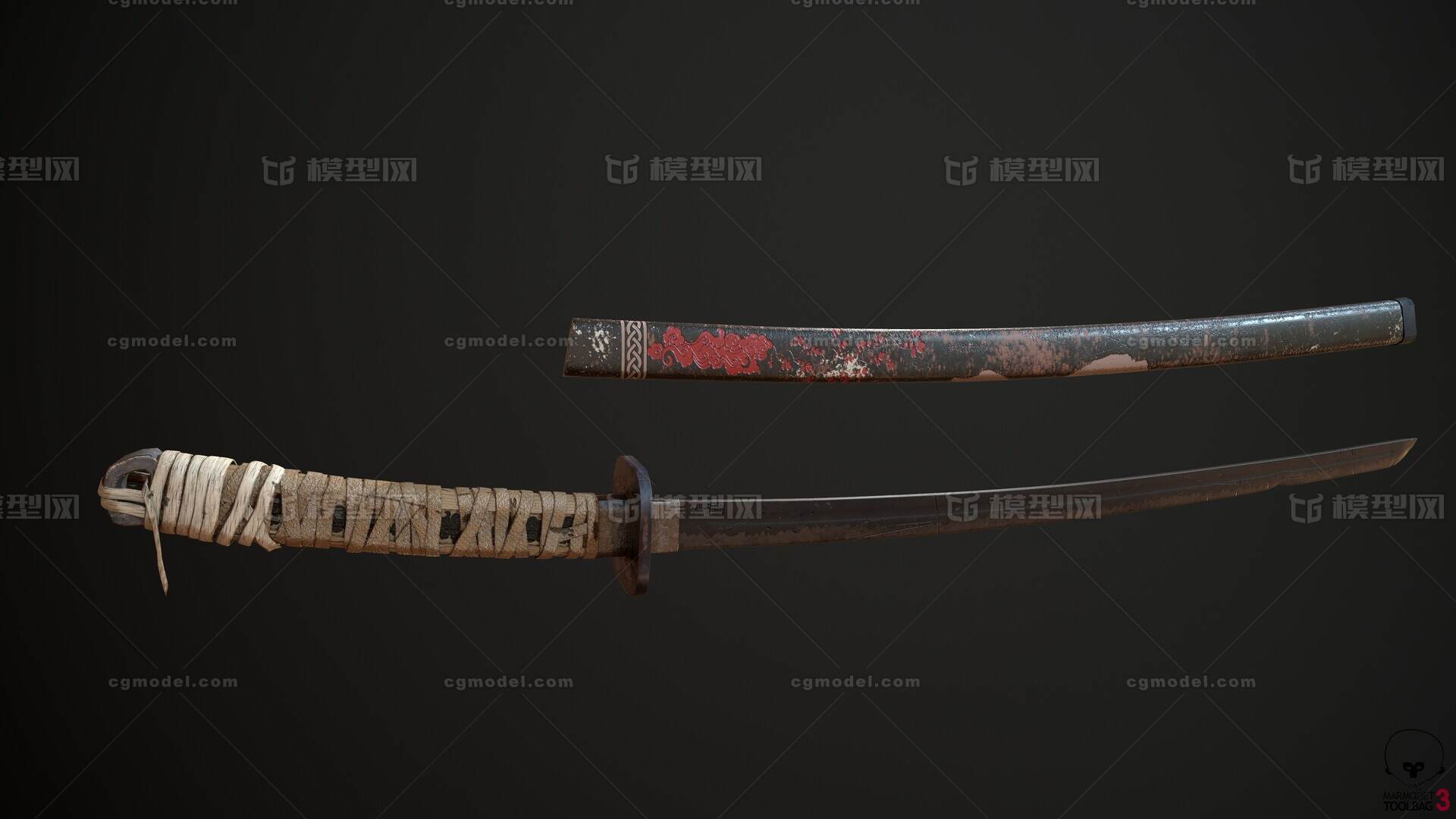 武士刀日本刀太刀长刀唐刀带刀侍卫武器冷兵器剑 Cg模型网 Cgmodel 三维设计师交流互动平台 专注多品类3d模型下载 原创作品分享 软件学习
