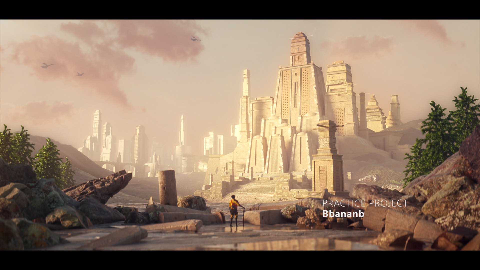 玛雅神殿-练习_走路带风i作品_场景/空间/建筑_cg模型网