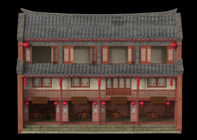 中式建筑 古代建筑模型-古代场景模型库-Maya(.ma/.mb)模型下载-cg模型网