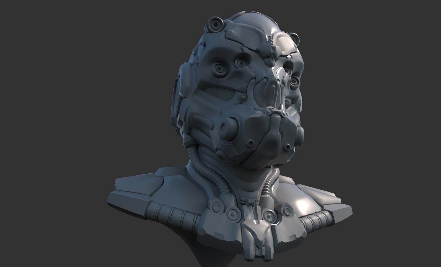 机甲头盔sp渲染