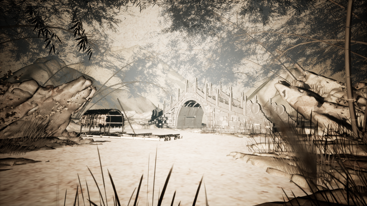 ue4场景-中国风(水墨)