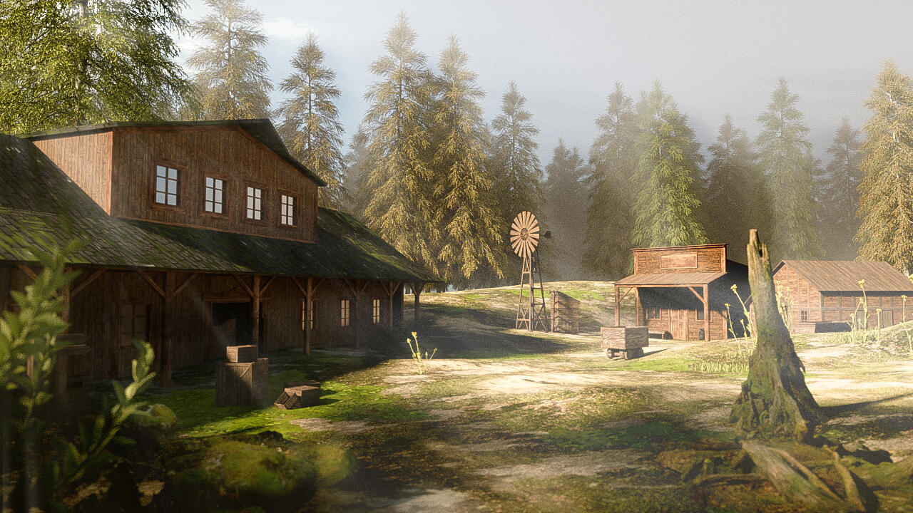 西部森林_runaj作品_场景/空间/建筑_cg模型网