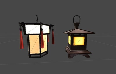 中国宫灯 古代的灯模型-家居装饰模型库-3ds Max(.max)模型下载-cg模型网