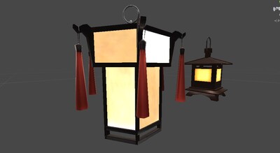 中国宫灯 古代的灯模型-家居装饰模型库-3ds Max(.max)模型下载-cg模型网