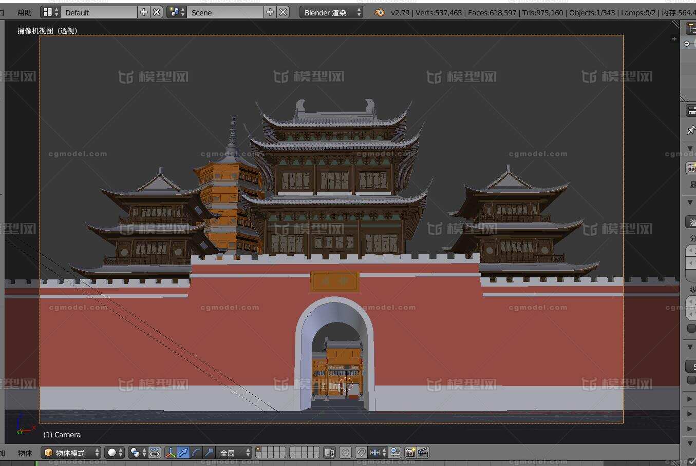 游戏场景 漫画场景模型-古代场景模型库-FBX(.fbx)模型下载-cg模型网