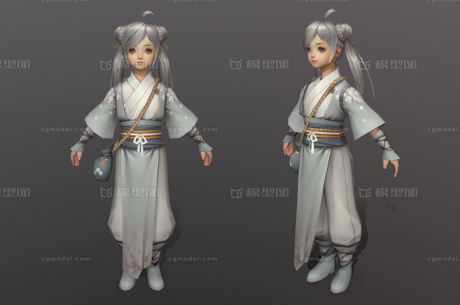 写实武侠风小女孩模型 古装小姑娘小美女 童女