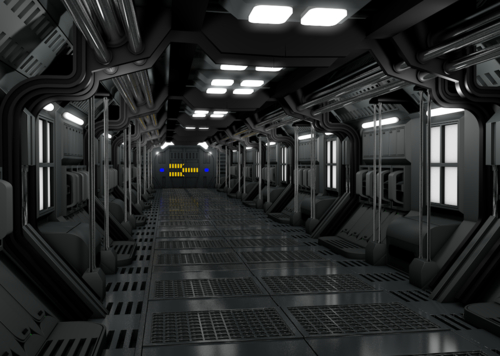 科幻建筑走廊模型-科幻场景模型库-FBX(.fbx)模型下载-cg模型网