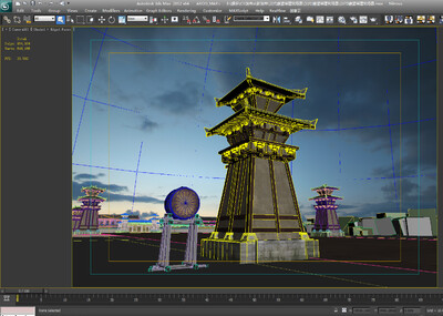 汉代瞭望塔建筑场景 塔楼模型-古代场景模型库-3ds Max(.max)模型下载-cg模型网