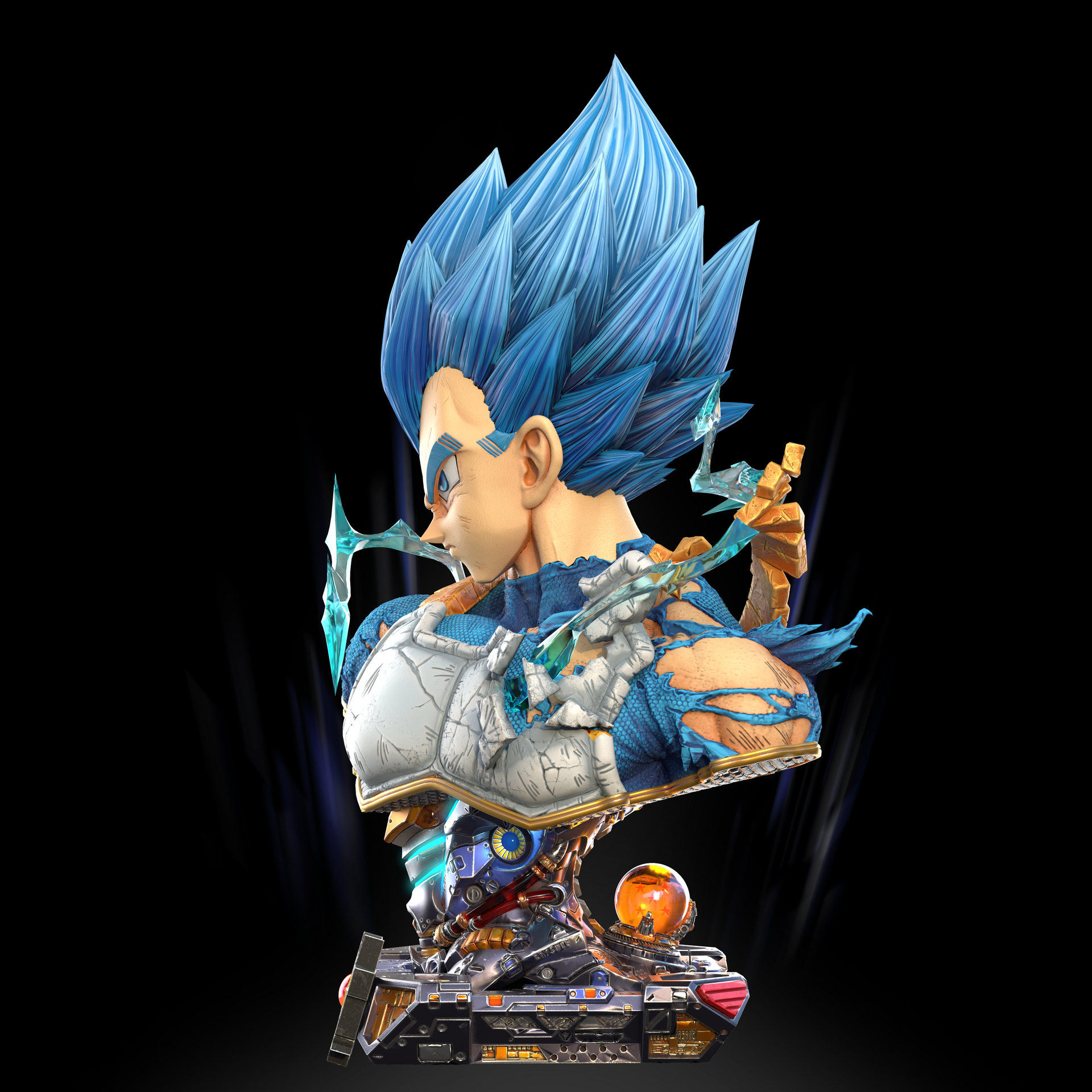 龙珠超-深蓝贝吉塔-1:1粉丝艺术_大东lam作品_手办/涂装/手工艺_cg