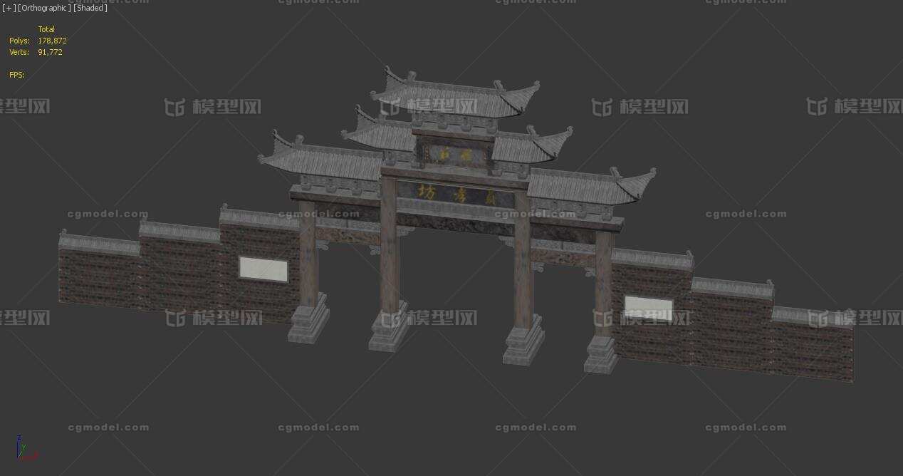 古代建筑 仿古建筑模型-历史建筑模型库-3ds Max(.max)模型下载-cg模型网