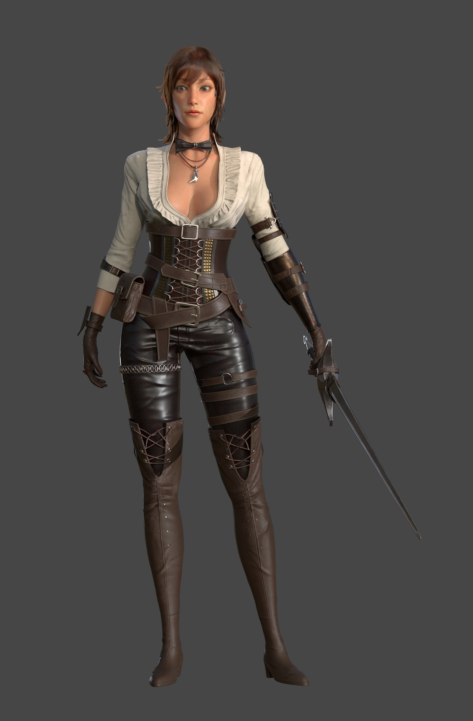 女剑士_大嘿嘿sqj作品_角色/人物/生物_cg模型网