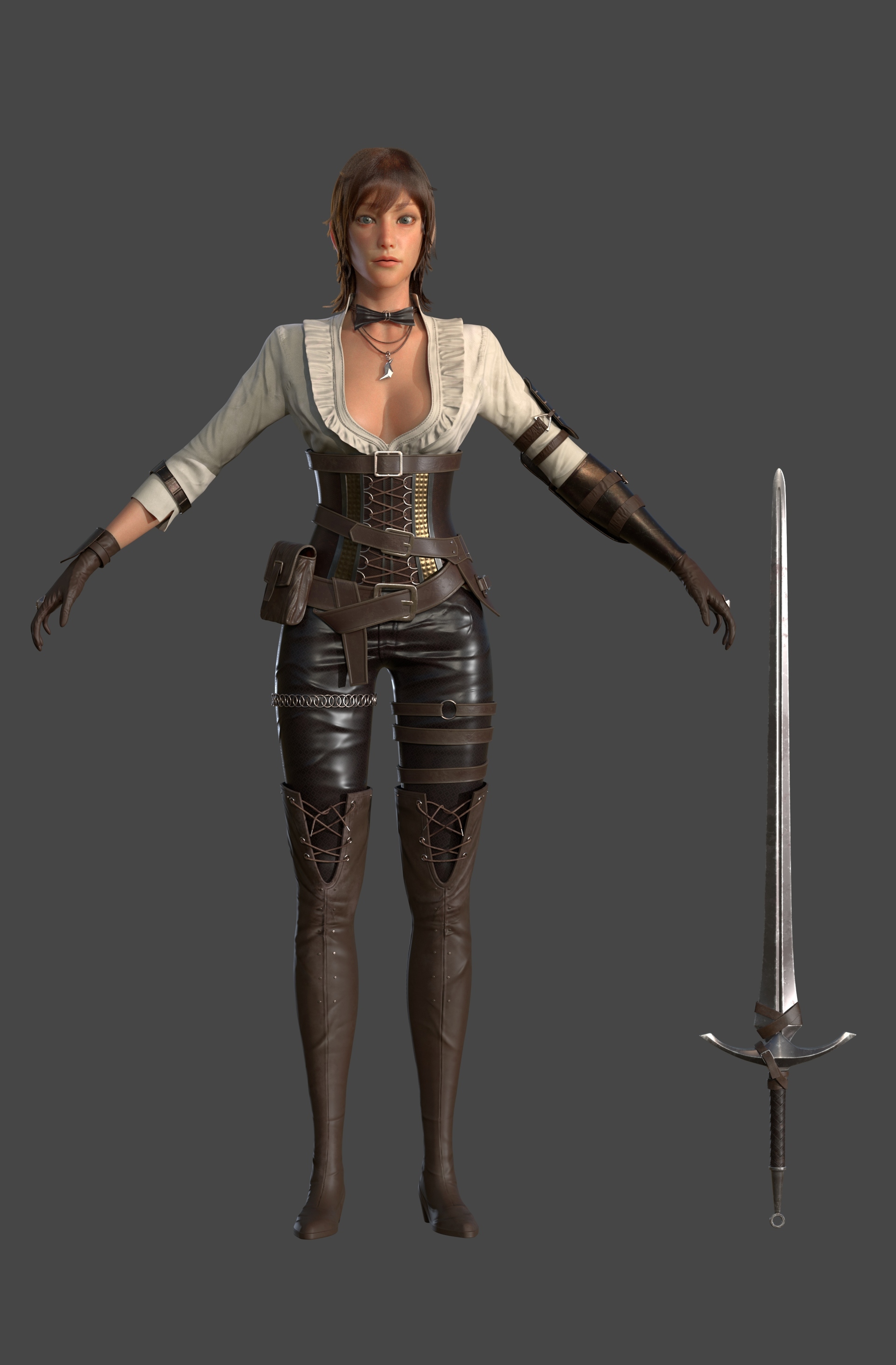 女剑士_大嘿嘿sqj作品_角色/人物/生物_cg模型网