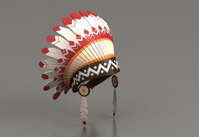 印第安头饰 鹰羽冠 美洲土著装饰 印第安人头饰 土著