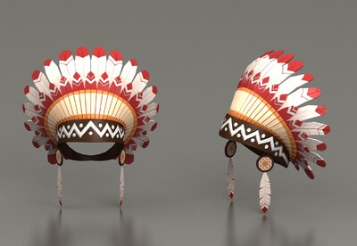 印第安头饰 鹰羽冠 美洲土著装饰 印第安人头饰 土著